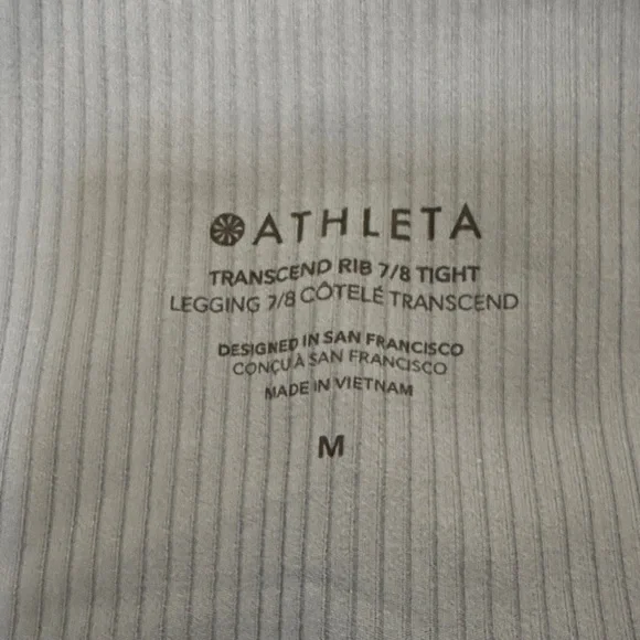 Athleta Women's Slate Blue crop bra and 7/8 tights set - Picture 5 of 6